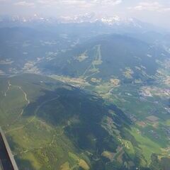 Flugwegposition um 11:48:12: Aufgenommen in der Nähe von Gemeinde Wagrain, 5602, Österreich in 2592 Meter